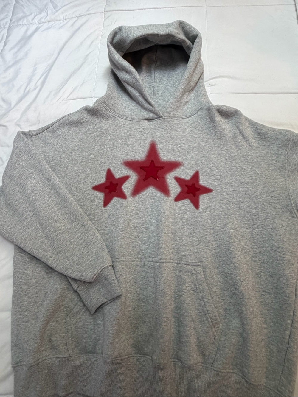 PacSun Light Gray Hooded Pullover Sweatshirt
